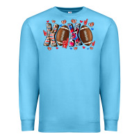Ocean Blue Xox Football Premium Sweatshirt - CowhideDigitalArt