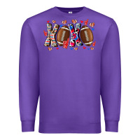 Purple Xox Football Premium Sweatshirt - CowhideDigitalArt