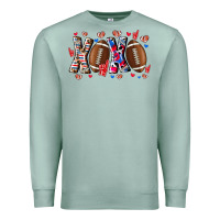 Seafoam Xox Football Premium Sweatshirt - CowhideDigitalArt