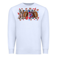 White Xox Football Premium Sweatshirt - CowhideDigitalArt