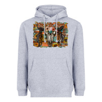 Heather Grey cant be tamed Heavyweight Hoodie - RacoonDesign