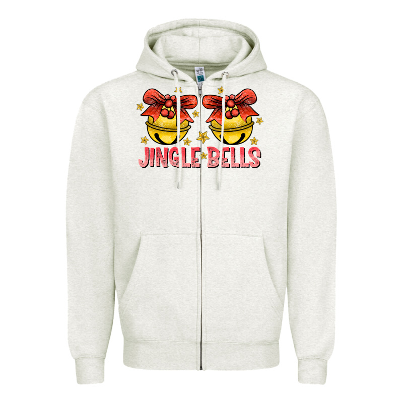 Jingle Bells Zipper Hoodie by CowhideDigitalArt | Teevron