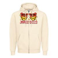 Sandshell Jingle Bells Zipper Hoodie - CowhideDigitalArt