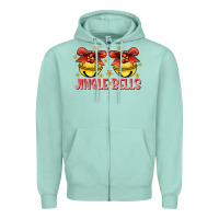 Seafoam Jingle Bells Zipper Hoodie - CowhideDigitalArt