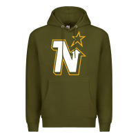 Army Green vintage minnesota hockey   retro north stars Premium Hoodie - lanVoArt