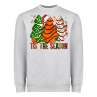 Heather Grey Tis' The Season Basketball Christmas Cakes Heavyweight Sweatshirt - BundleAndBundleShop