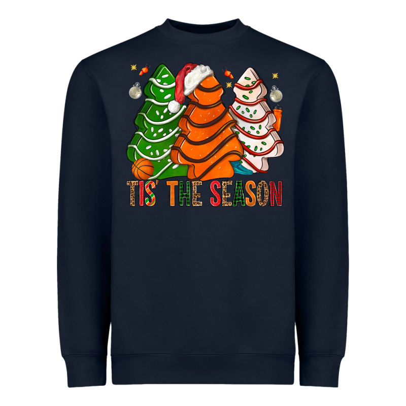 Tis' The Season Basketball Christmas Cakes Heavyweight Sweatshirt by BundleAndBundleShop | Teevron