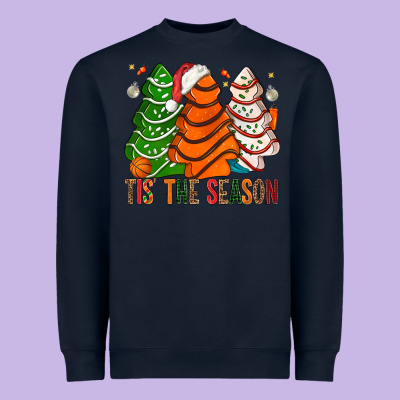 Tis' The Season Basketball Christmas Cakes Heavyweight Sweatshirt Designed By Bundleandbundleshop