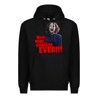 Black nooo wire hangers.. ever!!! vintage mommie dearest quote print Premium Hoodie - lanVoArt