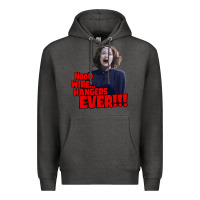 Charcoal Heather nooo wire hangers.. ever!!! vintage mommie dearest quote print Premium Hoodie - lanVoArt