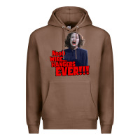 Chestnut nooo wire hangers.. ever!!! vintage mommie dearest quote print Premium Hoodie - lanVoArt