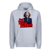 Heather Grey nooo wire hangers.. ever!!! vintage mommie dearest quote print Premium Hoodie - lanVoArt