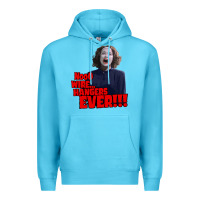 Ocean Blue nooo wire hangers.. ever!!! vintage mommie dearest quote print Premium Hoodie - lanVoArt