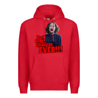 Red nooo wire hangers.. ever!!! vintage mommie dearest quote print Premium Hoodie - lanVoArt