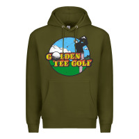 Army Green golden tee golf Premium Hoodie - lanVoArt