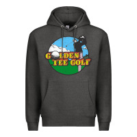 Charcoal Heather golden tee golf Premium Hoodie - lanVoArt