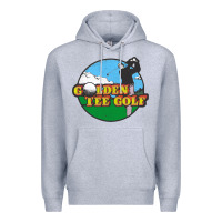 Heather Grey golden tee golf Premium Hoodie - lanVoArt