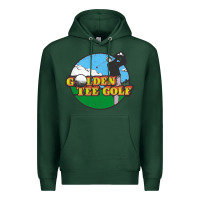 Sports Green golden tee golf Premium Hoodie - lanVoArt