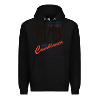 Black casablanca Premium Hoodie - lanVoArt
