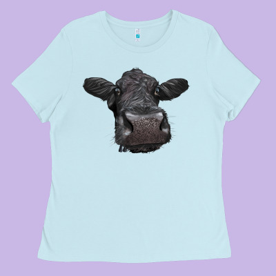 Black Angus Heifer Ladies Tee Designed By Lillyallendesigns