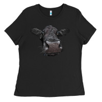 Black Black Angus Heifer Ladies Tee - LillyAllenDesigns