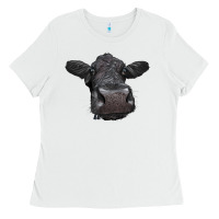 White Black Angus Heifer Ladies Tee - LillyAllenDesigns