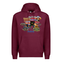 Burgundy cedar point roller coaster  designer Premium Hoodie - lanVoArt