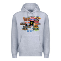 Heather Grey cedar point roller coaster  designer Premium Hoodie - lanVoArt