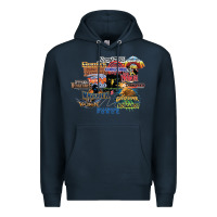 Navy cedar point roller coaster  designer Premium Hoodie - lanVoArt