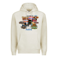 Oatmeal Heather cedar point roller coaster  designer Premium Hoodie - lanVoArt