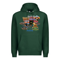 Sports Green cedar point roller coaster  designer Premium Hoodie - lanVoArt
