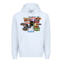 White cedar point roller coaster  designer Premium Hoodie - lanVoArt
