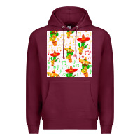 Burgundy mexico seamless pattern Premium Hoodie - FaDigitalArtStudio