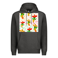 Charcoal Heather mexico seamless pattern Premium Hoodie - FaDigitalArtStudio