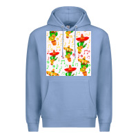 Colony Blue mexico seamless pattern Premium Hoodie - FaDigitalArtStudio