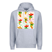 Heather Grey mexico seamless pattern Premium Hoodie - FaDigitalArtStudio
