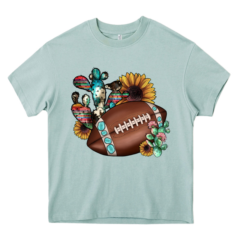Football Cactus Sunflower Heavy Core Tee by JahusDesignShop | Teevron