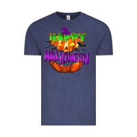 Vintage Denim Happy Halloween Vintage Tee - NancyCooperArtShop