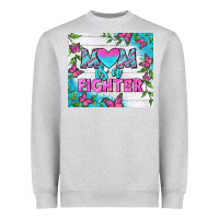 Heather Grey Mom Is A Fighter Tumbler Heavyweight Sweatshirt - BundleAndBundleShop