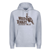 Heather Grey wild turkey bourbon Premium Hoodie - lanVoArt