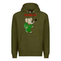 Army Green babar the elephant Premium Hoodie - lanVoArt