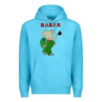Ocean Blue babar the elephant Premium Hoodie - lanVoArt