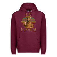 Burgundy alf alien no problem vintage Premium Hoodie - lanVoArt