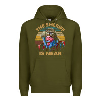 Army Green the sheriff is near blazing art saddles do it vintage gift for fans Premium Hoodie - lanVoArt