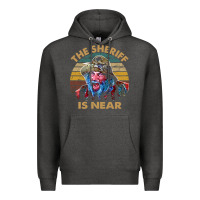Charcoal Heather the sheriff is near blazing art saddles do it vintage gift for fans Premium Hoodie - lanVoArt