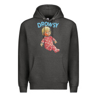 Charcoal Heather drowsy doll Premium Hoodie - lanVoArt