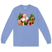 Colony Blue santa coffee cups christmas Long Sleeve Tee - CowGirlArtShop