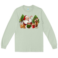 Matcha santa coffee cups christmas Long Sleeve Tee - CowGirlArtShop
