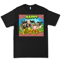 Black Happy Easter Farm Animals 20oz skinny Premium Tee - LillyAllenDesigns