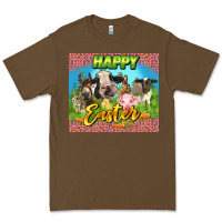Cacao Happy Easter Farm Animals 20oz skinny Premium Tee - LillyAllenDesigns